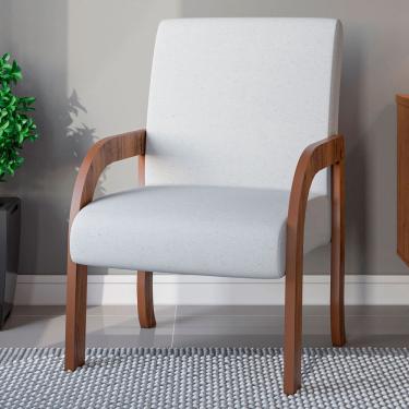 Imagem de Poltrona Veneza Seda/linho Gelo - Viero Móveis