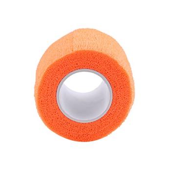 Imagem de Bandagem Adesiva Elástica Com Fita Auto-adesiva, Ar-permeável e Ecologicamente Correto para Cuidados Esportivos, Embrulho de Articulações e Dedo, 5 Rolos (Laranja fluorescente)