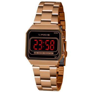 Imagem de Relogio Lince Feminino Digital Led Rose Mdr4645l