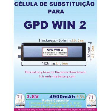 Imagem de 2 Células (2pcs) Nucleo Bateria Gpd Win 2 4900mah 3.8v - KMIG