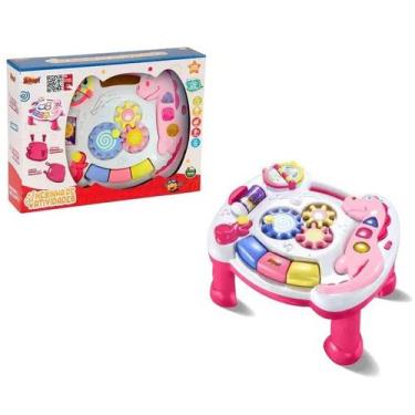 Imagem de Mesinha de Atividades Didática Musical Luz Som - Zoop Toys, Rosa
