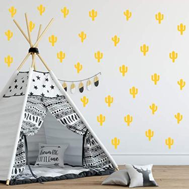 Imagem de Adesivo de Parede Infantil Cactos Amarelos 60un