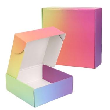 Imagem de OUGEBOX Pacote Com 30 Caixas De Remessa 8X8X3 Para Pequenas Empresas, Papelão Embalagem E Correspondência