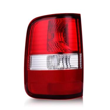 Imagem de OKLPF Luz traseira de freio traseiro compatível com ford f150 2004 2005 2006 2007 2008 conjunto de lanterna traseira vermelha de substituição, inclui uma caixa luxuosa, lado esquerdo do motorista