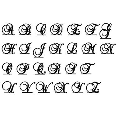 Imagem de Monograma Acrílico Topo de Bolo Letra Preta A B C D E F G H I J K L M N O P Q R S T U V W X Y Z & (P)