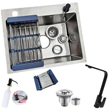 Imagem de Kit Cuba Gourmet 50x40cm+Torneira Gourmet Monocomando Pia - Moreira im