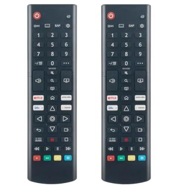 Imagem de 【Pacote com 2】 Novo AKB76037601 AKB76040302 Controle remoto universal de substituição adequado para LG LED OLED LCD Webos 4K 8K UHD HDTV HDR Smart TV, webOS NanoCell QNED Smart TV, com botões de