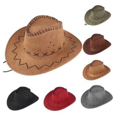 Imagem de Chapéu Cowboy Cowgirl Adulto em Tecido Festa Junina Country Peão de Bo