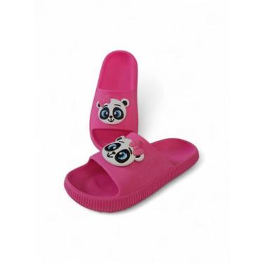 Imagem de Chinelo slide panda escolar unissex infantil juvenil adulto confortáve
