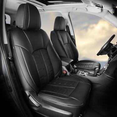 Imagem de Capas de assento de carro para Outback Forester Crosstrek XV Legacy Impreza - 2014-2025 conjunto completo protetor de assento de couro sintético à prova d'água acessórios de carro SUV dianteiro e