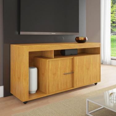 Imagem de Rack Para Sala De Estar Para Tv Até 40 Polegadas 2 Portas Com 6 Pés Lavanda Viero Mel