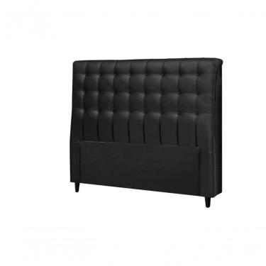 Imagem de Cabeceira Dama 1,60 Cm Cama Box Queen Corino Preto