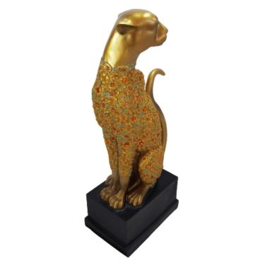 Imagem de Estatua Leopardo Resina 39cm