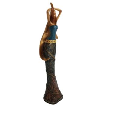 Imagem de Estátua Dama Roupa Craquelada Color 41cm