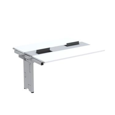 Imagem de Complemento De Mesa Plataforma Para Coworking Para 2 Pessoas 140x120 Branco-cinza