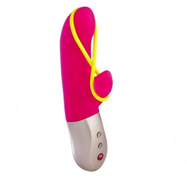 Imagem de Mini Vibrador Com Estimulador Ponto G E Elástico Pink| Neon Yellow Amorino Fun Factory- Pink Neon