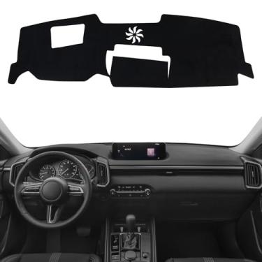 Imagem de Hugeek Capa de painel para Mazda CX-50 2023 2024 2024 Tapete de painel para Mazda CX50 Acessórios Tapete de painel de flanela Protetor solar brilho raios UV (para Mazda CX50 2023-2024 (com Hud))