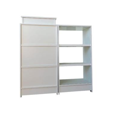 Imagem de Balcão Caixa + vitrin Expositor Atendimento Lojas E Comércios 100% Mdf Branco - Suprema Móveis