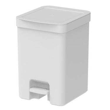 Imagem de Lixeira Trium Com Pedal Branca 12 Litros - Ou