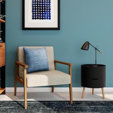 Imagem de Poltrona Georges Bege e Nogueira - Mobly