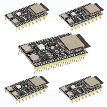 Imagem de YEJMKJ Placa De Desenvolvimento Esp32 S3 Com 5 Peças, Módulo Mcu Wi-Fi E Bluetooth, Processador Microcontrolador Dual Tipo C Esp32-S3-Wroom-1 Funções Ble Integradas