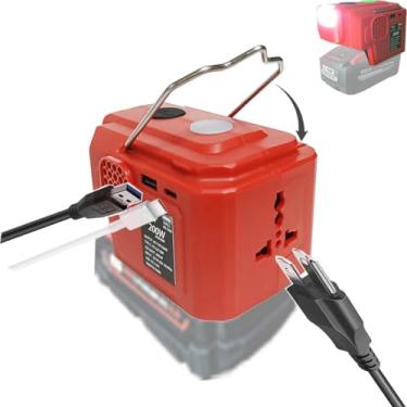 Imagem de UUIRSTY Inversor De Energia 200 W Para Bateria Craftsman 20 V, Cc Ca 110-120 Tomada Elétrica Com 1 Porta Usb E Tipo C, Adaptador Carregador Estação Portátil Led
