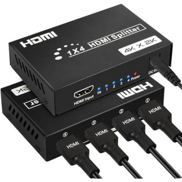 Imagem de DGODRT Divisor Hdmi 4K 1X4 Com 1 Entrada E 4 Saídas, Portas Adaptador De Energia, Distribuidor 3D Hd 4Kx2K A 30 Hz Para Ps4, Xbox Fire Stick, Hdtv