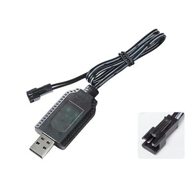 Imagem de Aliwisdom Cabo Carregador De Bateria Rc Universal Com Conector 2 Pinos Sm Para Lipo 7,4 V 2S, Compatível Carros/Barcos/Aviões/Drones/Tanques/Helicópteros E Outros Brinquedos Controle Remoto