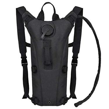 Imagem de Mochila tática AIMILL Molle Hydration Pack Mochila de camelo aquático reservatório bolsa de dia, Mochila de hidratação tática Molle 3L com bexiga para homens, sem BPA para escalada de acampamento (Preta #2,3l)
