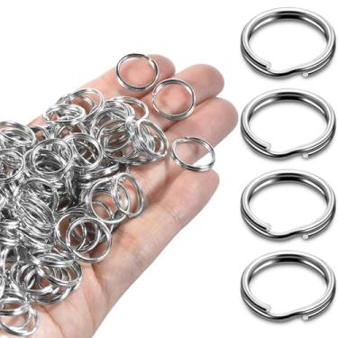Imagem de ManTangSun 5/8" 300 Peças De Chaveiros Pequenos Prata, Anéis Divididos Com Alças Duplas, Mini Anel Metal Para Chaveiro, Etiqueta Coleira Animais Estimação, Bagagem, Ferragens Artesanato Faça Você Me