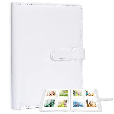 Imagem de Ablus Mini Álbum De Fotos Com 128 Bolsos Para Câmeras Fujifilm Instax, Polaroid Snap, Z2300, Instantâneas Socialmatic E Impressora Zip (128 Bolsos, Branco)