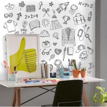 Imagem de Adesivo Lousa Branco + Caneta Brinde - Tacolado., 1,00 x 4,00m