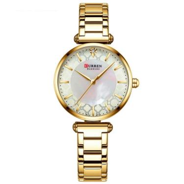 Imagem de Relógio Feminino elegante quartzo fino Strass com aço inoxidável moda casual