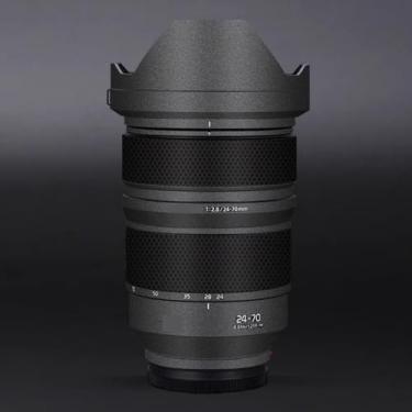 Imagem de Adesivo de câmera antiarranhões com tampa de lente para Panasonic Lumix S 24-70 mm F2.8 Película protetora decalque protetor corporal 24-70 2.8 (cinza escuro)