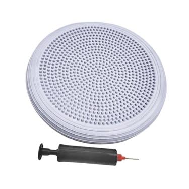 Imagem de simhoa Tapete de equilíbrio, disco de equilíbrio de estabilidade, assento inflável, almofada plana espessada, tapete de ioga para casa, fitness, crianças, Cinza