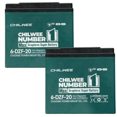 Imagem de  Bateria de Ciclo Profundo 12V 20Ah Kit com 2 Chilwee 
