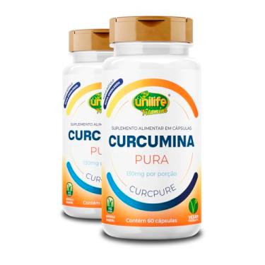 Imagem de Kit 2 Curcumina Pura Unilife 60 cápsulas
