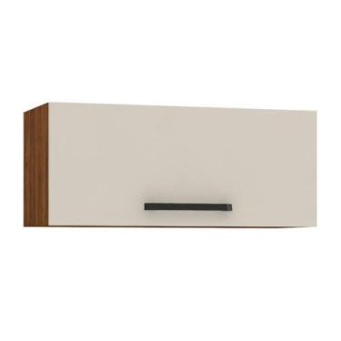 Imagem de Armário Refrigerador 700 Ametista Nogueira Off White - CASA H