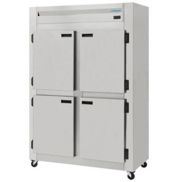 Imagem de Refrigerador Comercial Inox Escovado 4 Portas ( Galvanizado Interno ) 