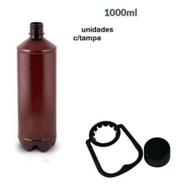 Imagem de Kit Garrafa (growler) Pet P Cerveja Ambar Tampa E Alça - Genérica, KIT