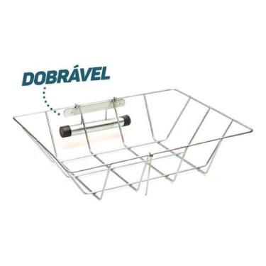 Imagem de Lixeira De Rua Grade Portão Muro Dobrável P/ Lixo Grande Resistente Re