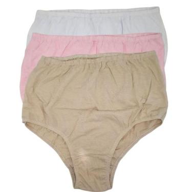 Imagem de Kit com 3 Calçolas Calcinhas Kellynha Senhora Lisa Algodão, M, Lisa