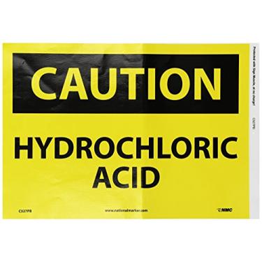 Imagem de Placa de cuidado com ácido clorídrico Gilson C527PB, vinil PS, 25,4 cm x 35,5 cm