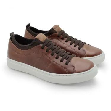 Imagem de Sapatenis em Couro Casual Masculino Connect - Marr... - Laroche, 41