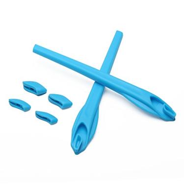Imagem de ToughAsNails Kits de borracha de substituição para óculos de sol Oakley Flak 2.0 XL OO9188/Flak 2.0 OO9295, Kits de borracha azul, tamanho �nico