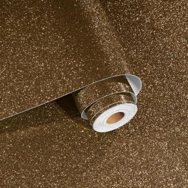 Imagem de Papel de parede marrom com glitter descasque e cole papel de parede brilhante para paredes quarto papel de contato autoadesivo brilhante para gaveta caixa de joias papel de contato removível DIY