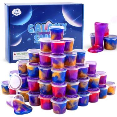 Imagem de Pacote Slime Kit Cioaiwae Galaxy 40 para crianças com caixa de present