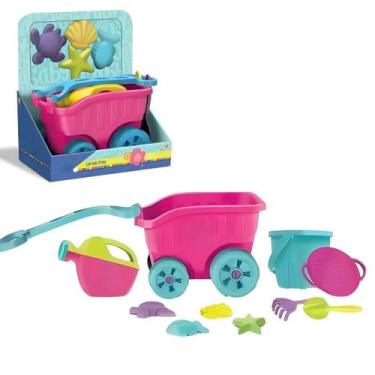 Imagem de Carriola Decpraia Balde Regador Formas Divertoys Pink 8285