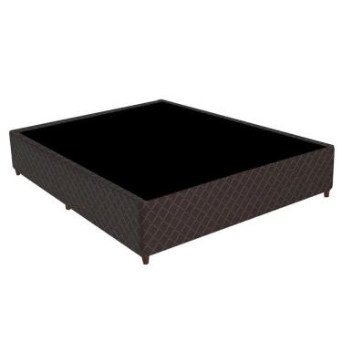 Imagem de Base Para Cama Box Casal 138cm Poliéster Bordado New York Marrom - Gazin