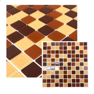 Imagem de Pastilha De Vidro La Bella Para Cozinha Banheiro Piscina Cristal Mescl